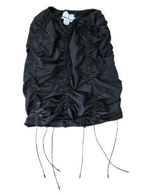 Sundae School Black Ruched Drawstring Skirt S/M Avant Garde Techwear NWT